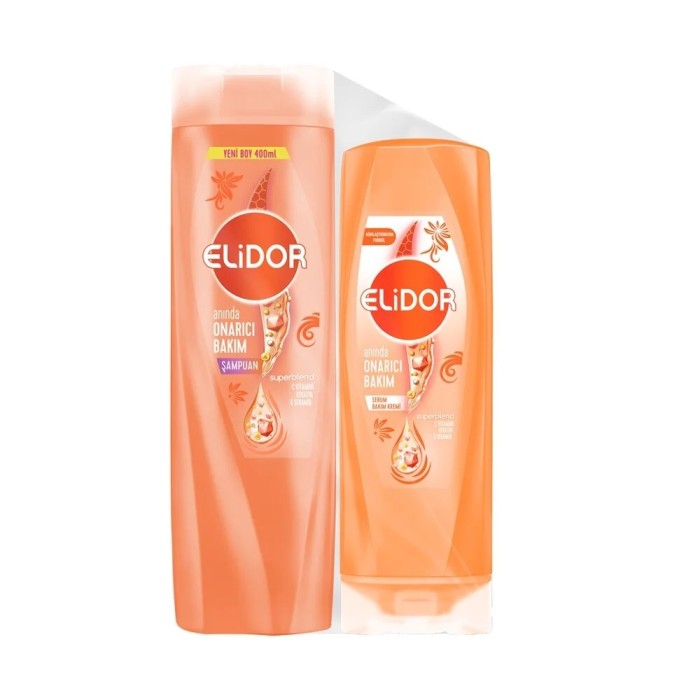 Elidor Onarıcı Bakım Şampuan 400 Ml + Saç Kremi 200 Ml Set