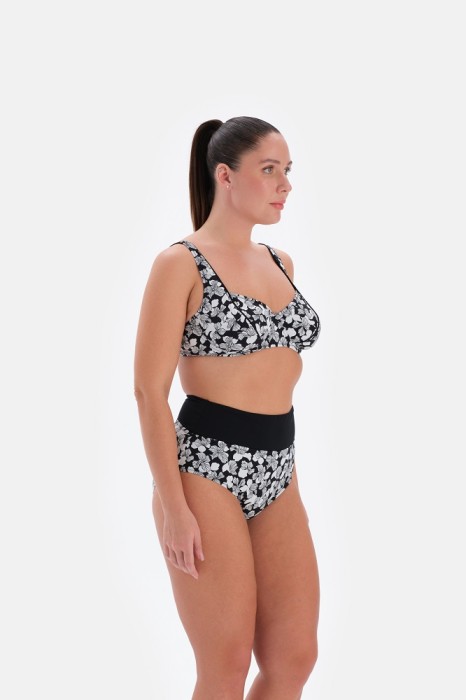 Eros Mayo 3240BK Balenli Bikini Takım Beyaz/Siyah 42