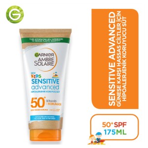 Garnier Ambre Solaire Sensitive Advanced Çocuk Hipoalerjenik Güneş Koruyucu Süt SPF50+ 175 Ml - Thumbnail