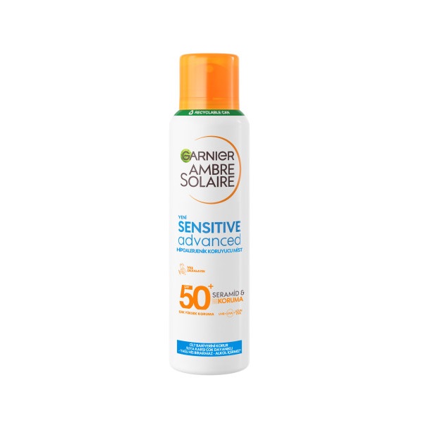 Garnier Ambre Solaire Sensitive Advanced Hipoalerjenik SPF50+ Güneş Koruyucu Sprey 150 Ml