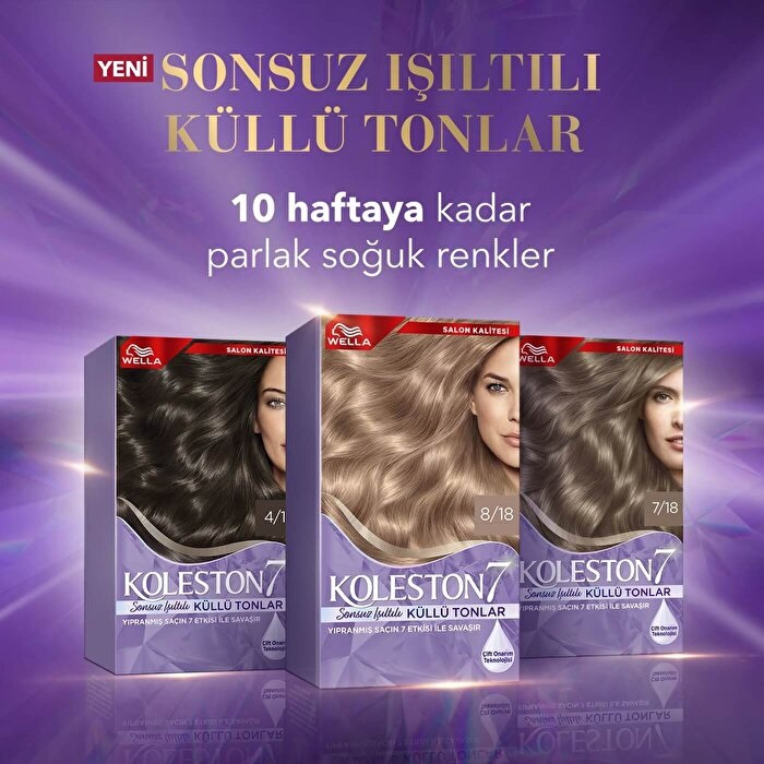 Koleston Supreme İnci Küllü Kumral 7/18 Saç Boyası