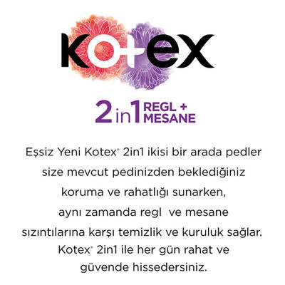 Kotex 2in 1 Regl ve Mesane Günlük Ped 22'li - 4