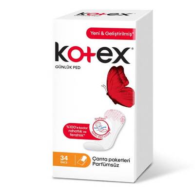 Kotex Lightdays Günlük Ped Eko Parfümsüz 34'lü - 1