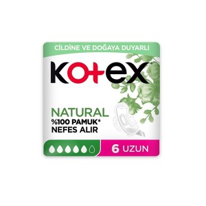 Kotex - Kotex Natural Hijyenik Ped Ultra Uzun 6'lı