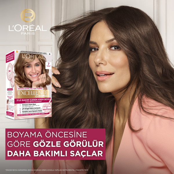 L'Oréal Paris Excellence Creme 7.1 Küllü Kumral Saç Boyası