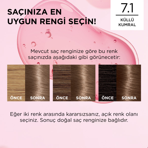 L'Oréal Paris Excellence Creme 7.1 Küllü Kumral Saç Boyası