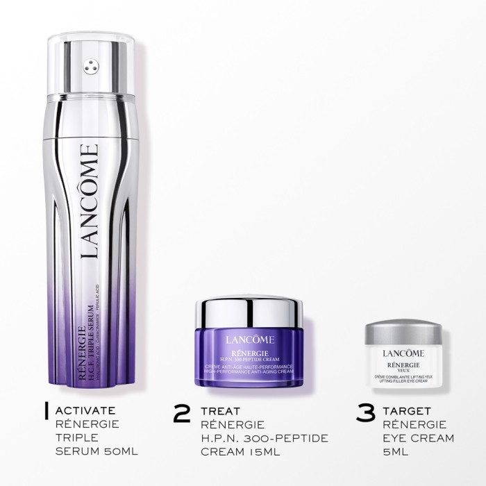 Lancome Renergie Triple Serum 50 Ml + Peptide Cream 15 Ml + Renergie Eye Cream 5 Ml Set