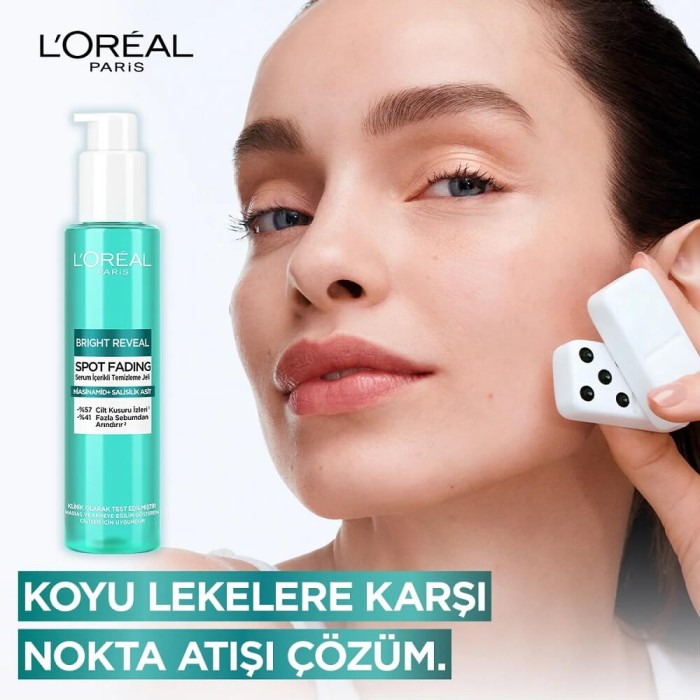 L'Oréal Paris Bright Reveal Cilt Kusuru İzi Karşıtı, Serum İçerikli Temizleme Jeli Niasinamid+Salisilik Asit 150 Ml