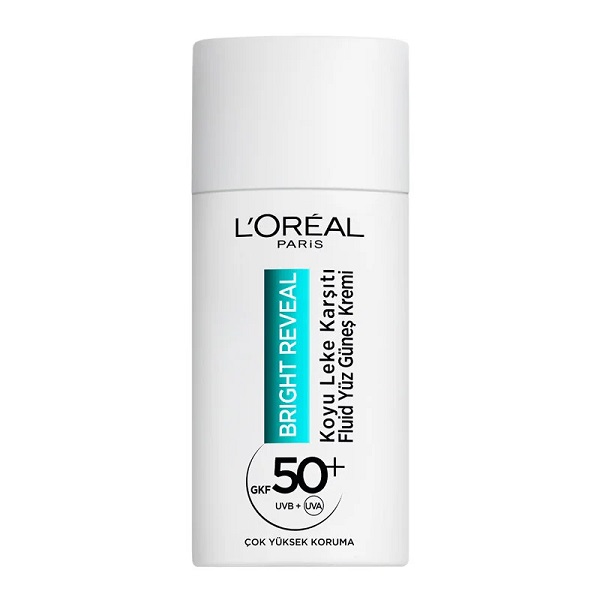 L'Oréal Paris Bright Reveal Spf 50+ Koyu Leke Karşıtı Fluid Günlük Yüz Güneş Kremi 50 Ml