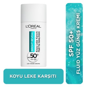 L'Oréal Paris Bright Reveal Spf 50+ Koyu Leke Karşıtı Fluid Günlük Yüz Güneş Kremi 50 Ml - Thumbnail