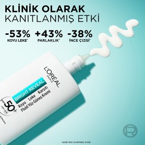 L'Oréal Paris Bright Reveal Spf 50+ Koyu Leke Karşıtı Fluid Günlük Yüz Güneş Kremi 50 Ml - Thumbnail