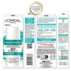 L'Oréal Paris Bright Reveal Spf 50+ Koyu Leke Karşıtı Fluid Günlük Yüz Güneş Kremi 50 Ml - Thumbnail