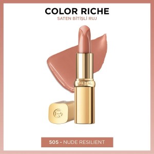 L'Oréal Paris Color Riche Saten Bitişli Ruj 505 Nude Resilient - Thumbnail