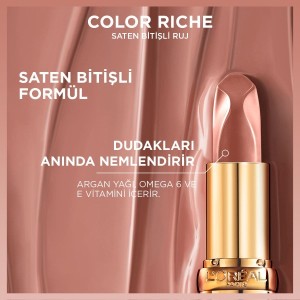 L'Oréal Paris Color Riche Saten Bitişli Ruj 505 Nude Resilient - Thumbnail