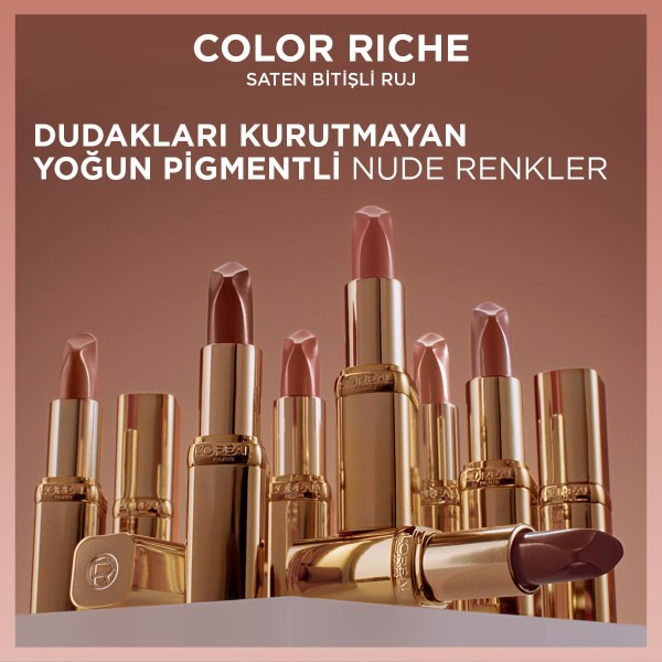 L'Oréal Paris Color Riche Saten Bitişli Ruj 505 Nude Resilient