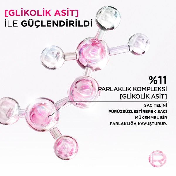 L'Oréal Paris Elseve Glycolic Gloss Mükemmel Parlaklık için Pürüzsüzleştirici Saç Kremi 150 Ml