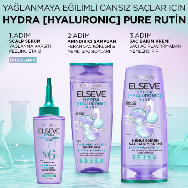 L'Oréal Paris Elseve Hydra Hyaluron Yağlanma Karşıtı Nemlendirici Saç Kremi 250 Ml