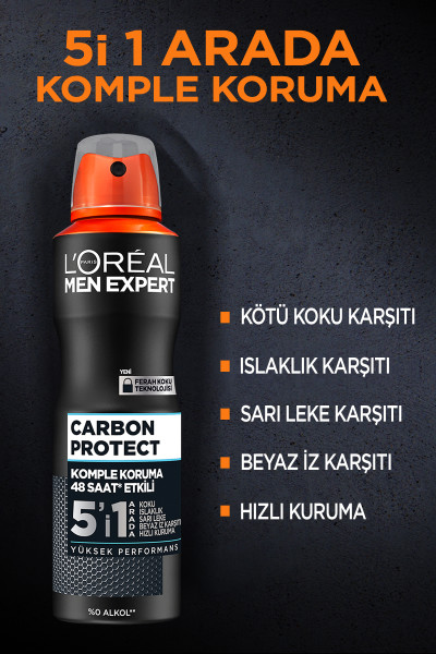 L'Oréal Paris Men Expert Carbon Protect 5in1 Deo 150 Ml