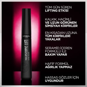 L'Oréal Paris Telescopic Lift Mascara Ekstra Siyah - Thumbnail