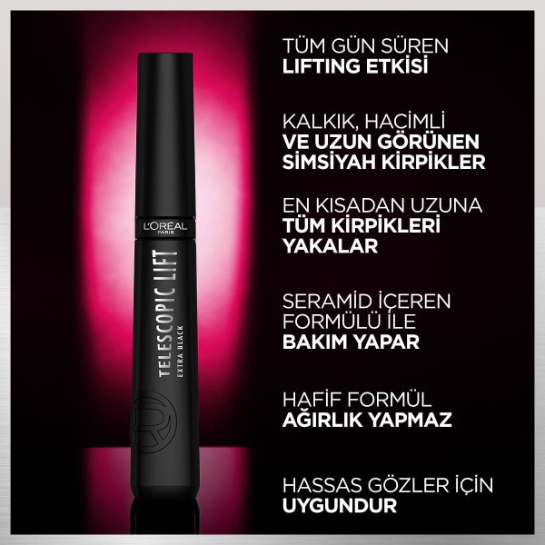 L'Oréal Paris Telescopic Lift Mascara Ekstra Siyah