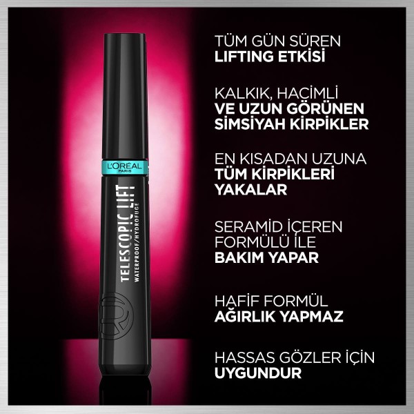 L'Oréal Paris Telescopic Lift Suya Dayanıklı Maskara