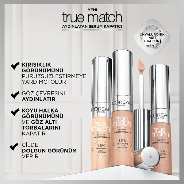 L'Oréal Paris True Match Aydınlatan Serum Kapatıcı - 1R