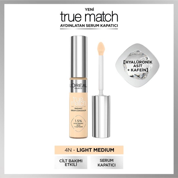 L'Oréal Paris True Match Aydınlatan Serum Kapatıcı - 4N