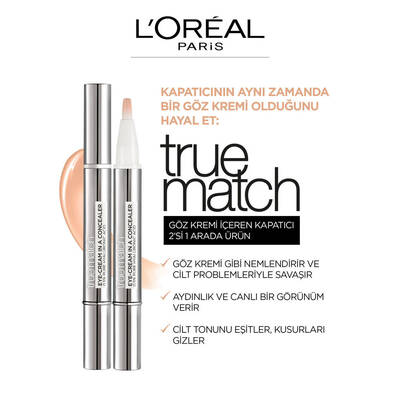 L'Oréal Paris True Match Göz Kremi İçeren Kapatıcı 2R