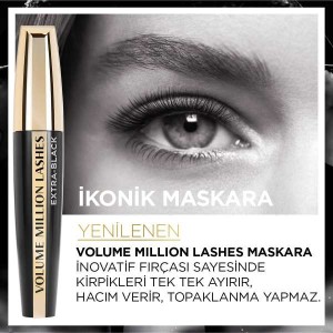 L'Oréal Paris Volume Million Lashes Extra Black Mascara - Thumbnail