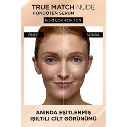 L'Oréal Paris True Match Nude Fondöten Serum 0.5-2 Very Light - Thumbnail