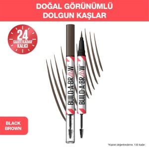 Maybelline New York Build a Brow 2in1 Kaş Kalemi ve Jeli Black Brown - Thumbnail