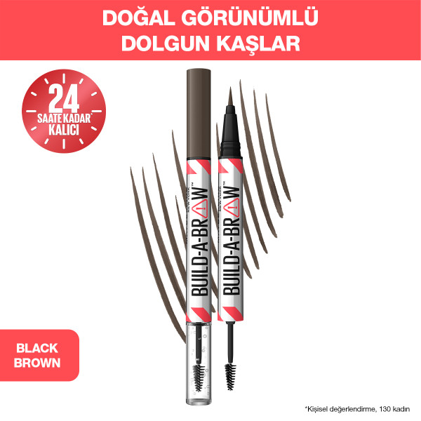 Maybelline New York Build a Brow 2in1 Kaş Kalemi ve Jeli Black Brown