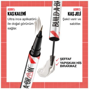 Maybelline New York Build a Brow 2in1 Kaş Kalemi ve Jeli Black Brown - Thumbnail