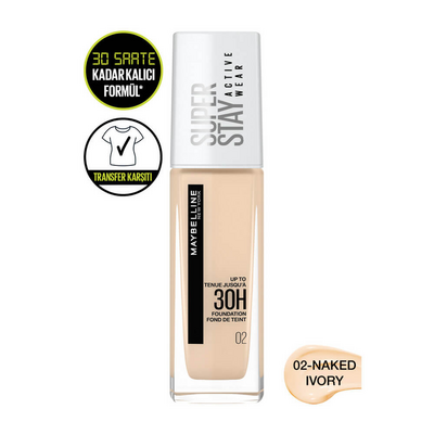 Maybelline Superstay Active Wear Foundation 02 Naked Ivory