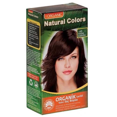 Natural Colors Organik Saç Boyası 6D Fındık Kabuğu