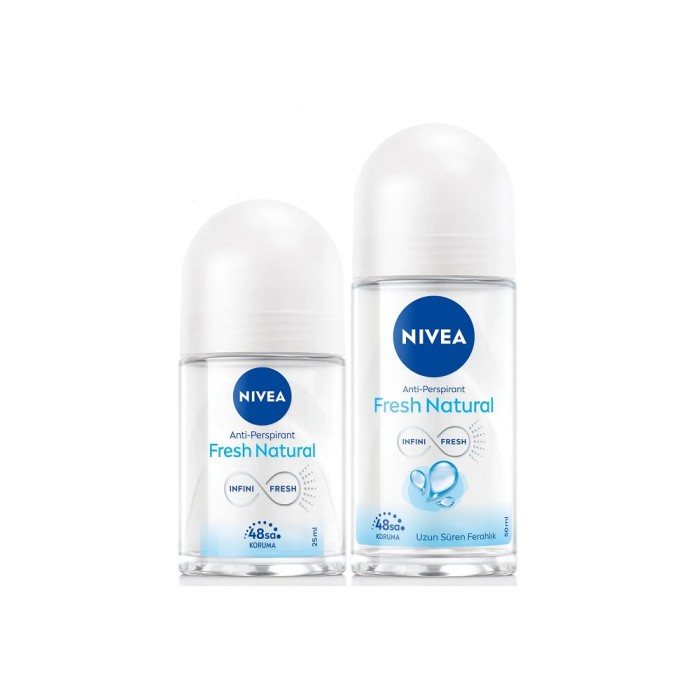 Nivea Fresh Kadın Deodorant Roll-On 50 Ml + Fresh Kadın Deodorant Roll-On 25 Ml Set