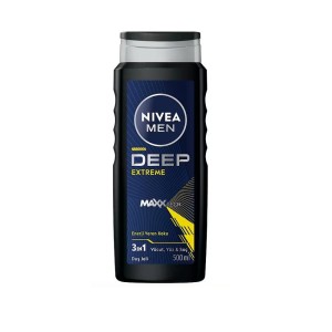 Nivea - Nivea Men Duş Jeli Deep Extreme 500 Ml