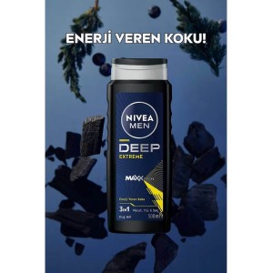 Nivea Men Duş Jeli Deep Extreme 500 Ml - Thumbnail