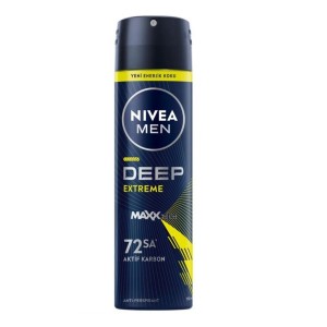 Nivea - Nivea Men Erkek Sprey Deodorant Deep Extreme 150 Ml