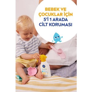 Nivea Sun Babies & Kids Hassas Koruma Güneş Koruyucu Sprey SPF50 270 Ml - Thumbnail