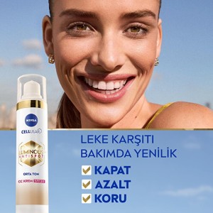 Nivea Visage Luminous 630 Koyu Leke Karşıtı SPF30 CC Yüz Kremi Orta Ton - Thumbnail