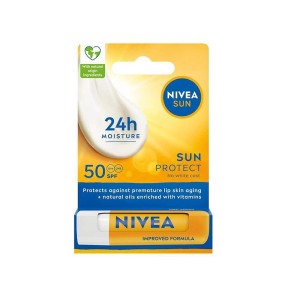 Nivea - Nivea Yüksek Güneş Korumalı SPF50+ Dudak Bakım Kremi 4.8 Gr