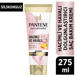 Pantene - Pantene Hacimli ve Havalı Dolgunlaştırıcı Saç Kremi Silikonsuz 275 Ml