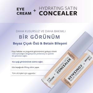 Pastel Eye Cream+Hydrating Satin Concealer 62 Ivory - Thumbnail