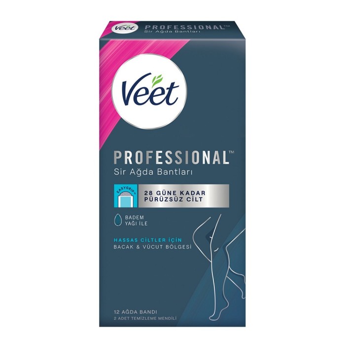 Veet Professional Ağda Bantları Hassas Ciltler 12 Adet